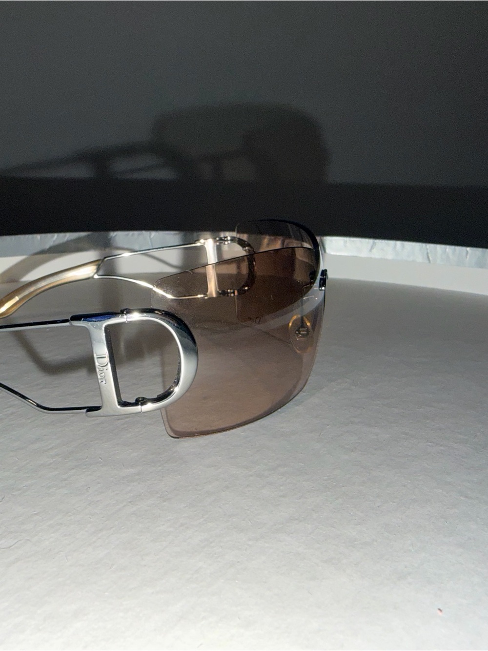 Dior Women's Shield rimless Sunglasses in Brown Gradient vintage - Picture 8 of 13